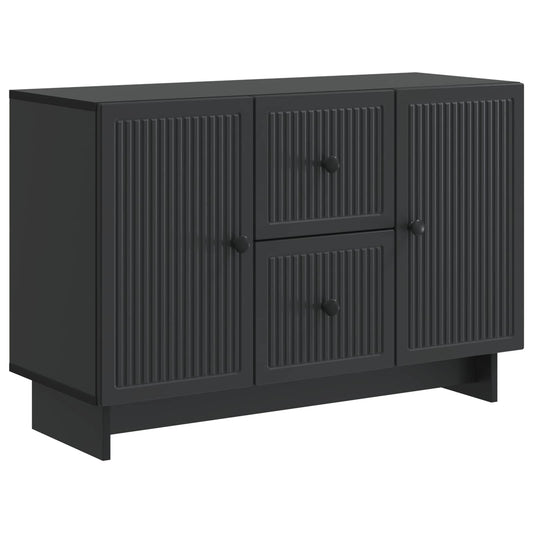 Sideboard med låda Svart 89 x 34,5 x 60 cm Konstruerat trä