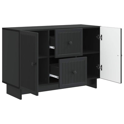 Sideboard med låda Svart 89 x 34,5 x 60 cm Konstruerat trä