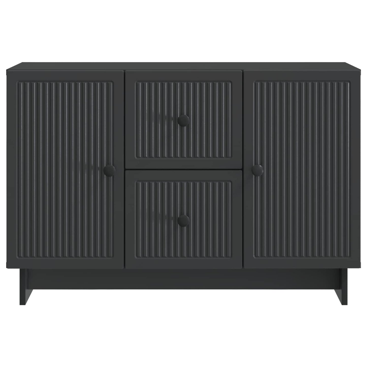 Sideboard med låda Svart 89 x 34,5 x 60 cm Konstruerat trä