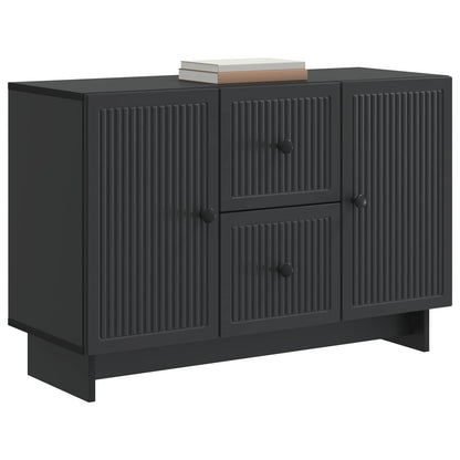 Sideboard med låda Svart 89 x 34,5 x 60 cm Konstruerat trä