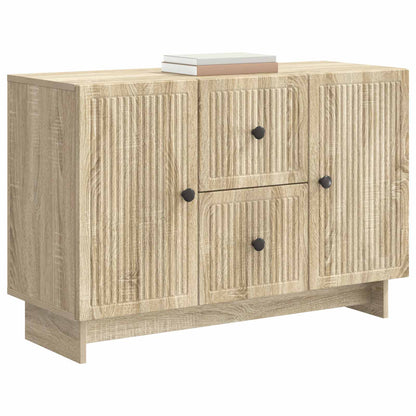 Sideboard med låda Sonoma-ek 89 x 34,5 x 60 cm Konstruerat trä
