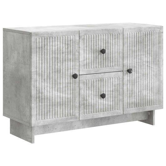 Sideboard med låda Betonggrå 89 x 34,5 x 60 cm Konstruerat trä