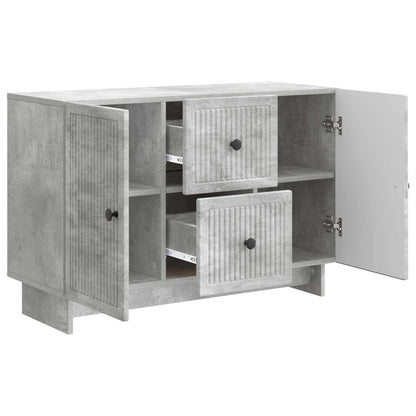 Sideboard med låda Betonggrå 89 x 34,5 x 60 cm Konstruerat trä