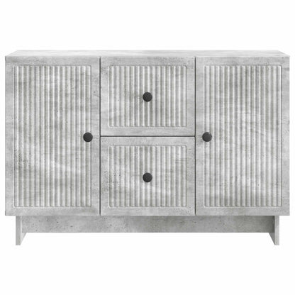 Sideboard med låda Betonggrå 89 x 34,5 x 60 cm Konstruerat trä