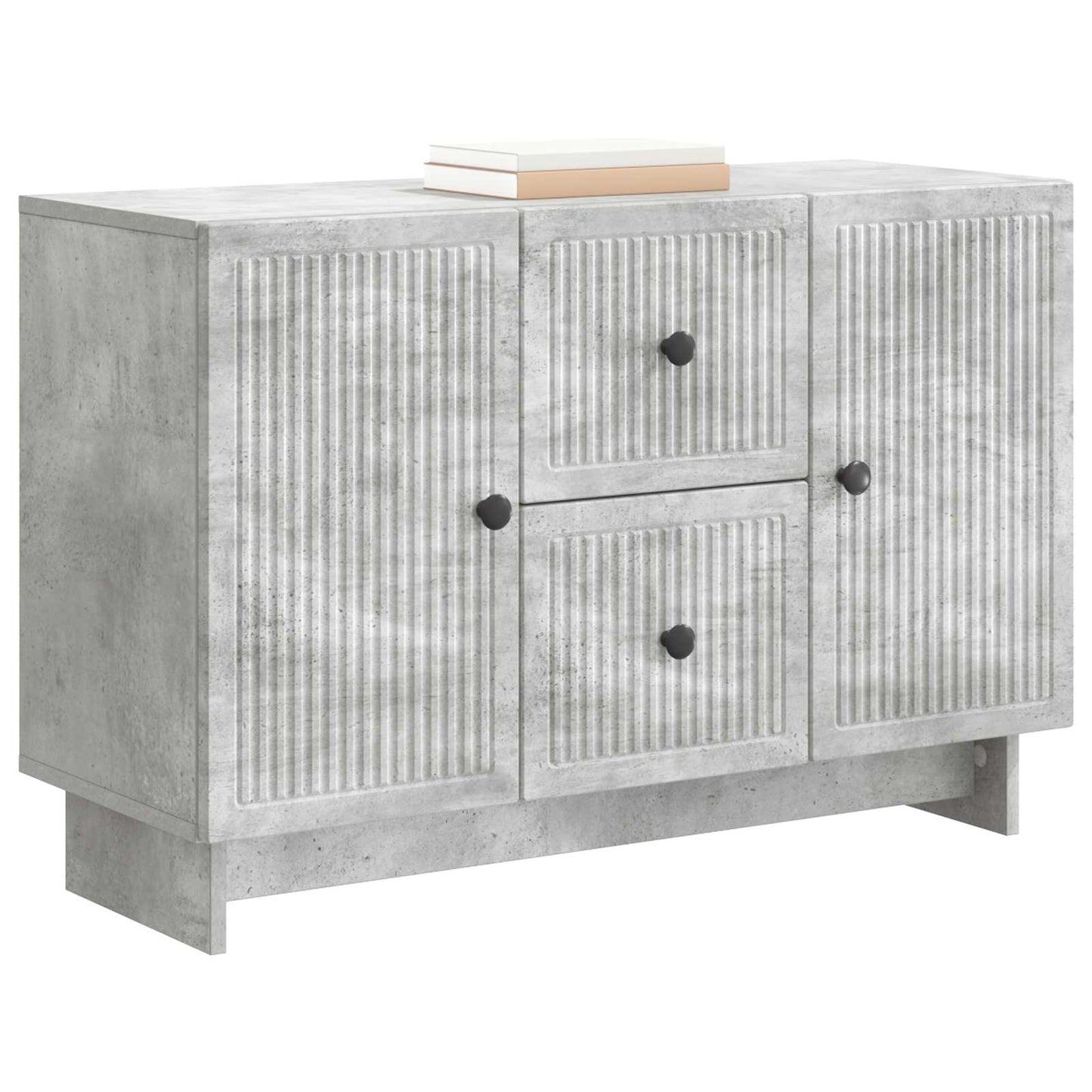 Sideboard med låda Betonggrå 89 x 34,5 x 60 cm Konstruerat trä