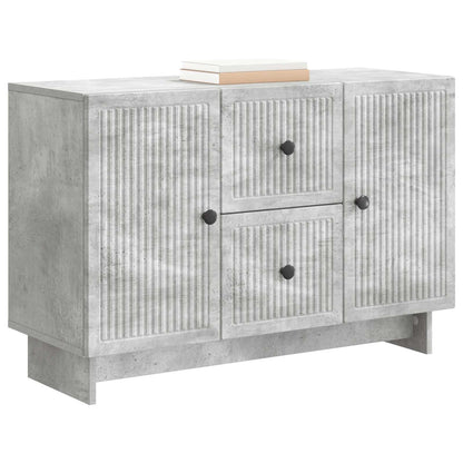 Sideboard med låda Betonggrå 89 x 34,5 x 60 cm Konstruerat trä