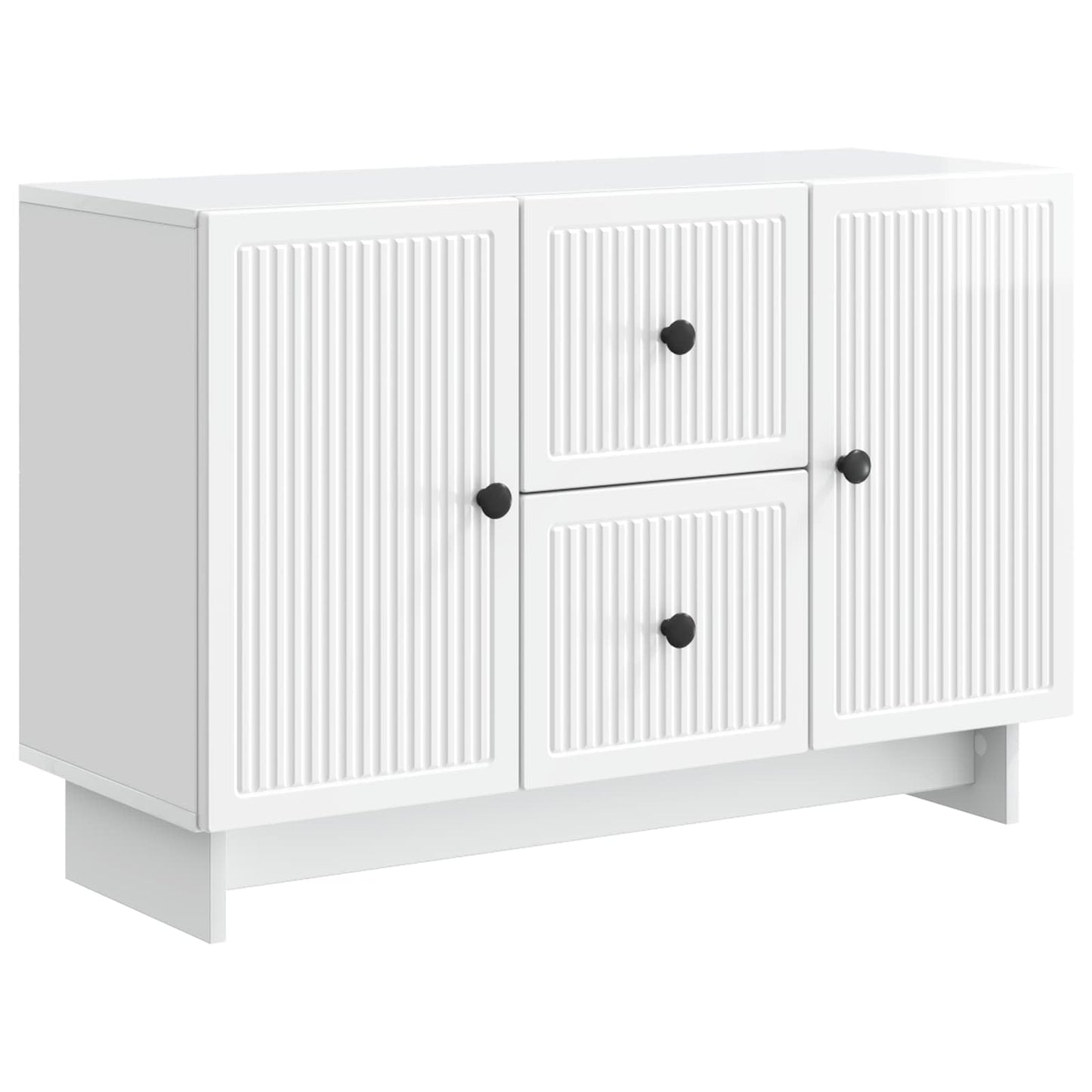 Sideboard Vit högglans 89 x 34,5 x 60 cm Konstruerat trä