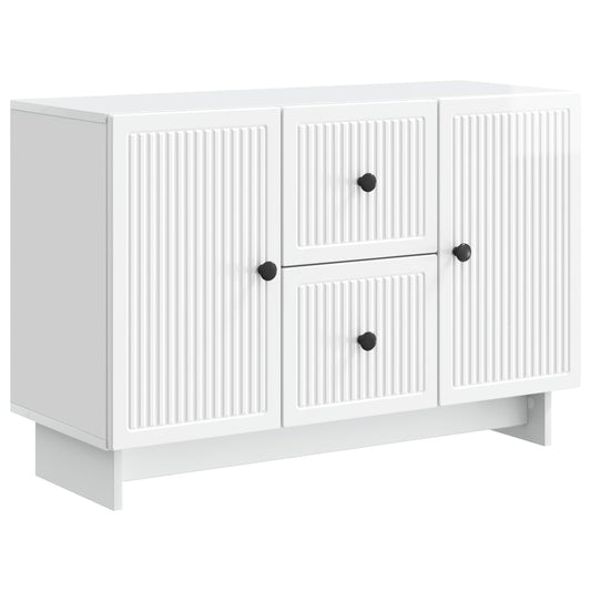 Sideboard Vit högglans 89 x 34,5 x 60 cm Konstruerat trä