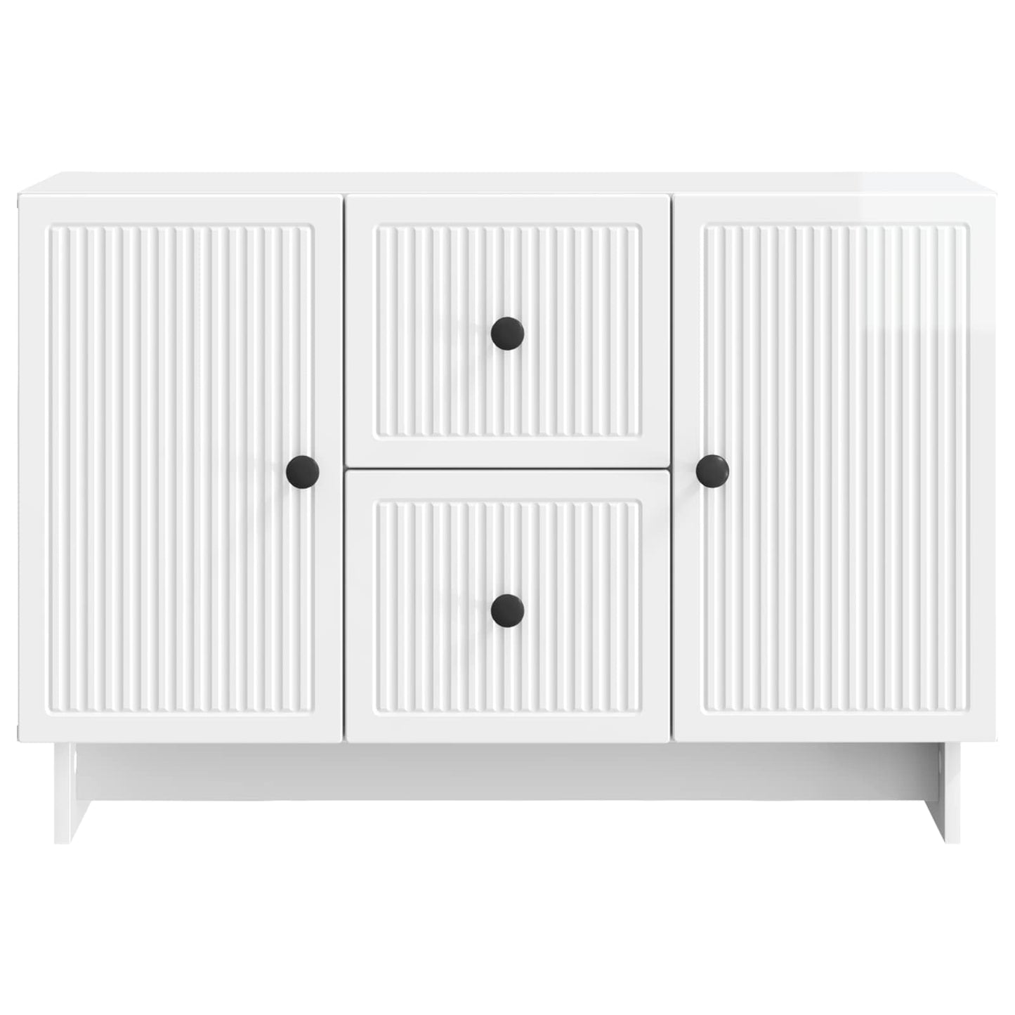 Sideboard Vit högglans 89 x 34,5 x 60 cm Konstruerat trä