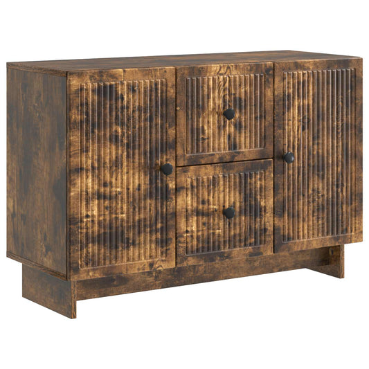 Sideboard med låda Rökt ek 89 x 34,5 x 60 cm Konstruerat trä