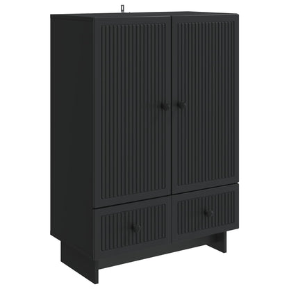 Sideboard Svart 66 x 34,5 x 95 cm Konstruerat trä