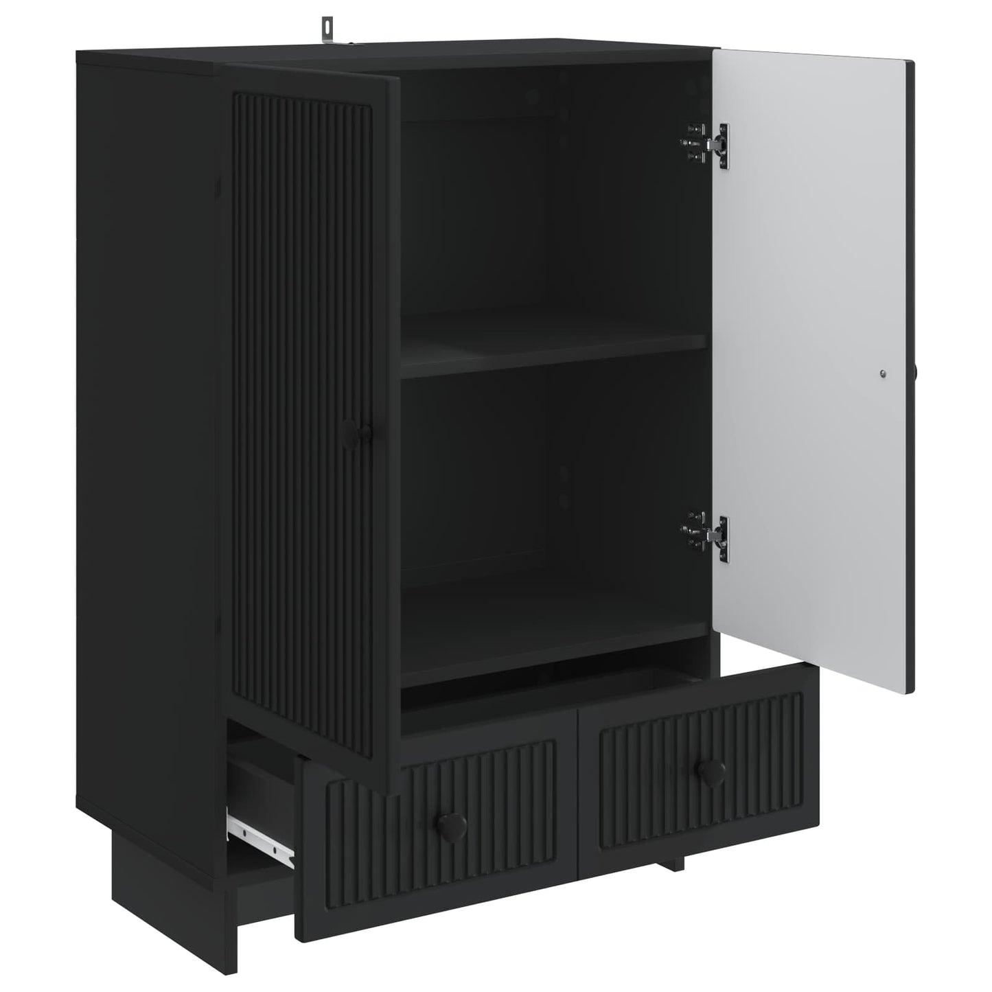 Sideboard Svart 66 x 34,5 x 95 cm Konstruerat trä