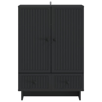 Sideboard Svart 66 x 34,5 x 95 cm Konstruerat trä