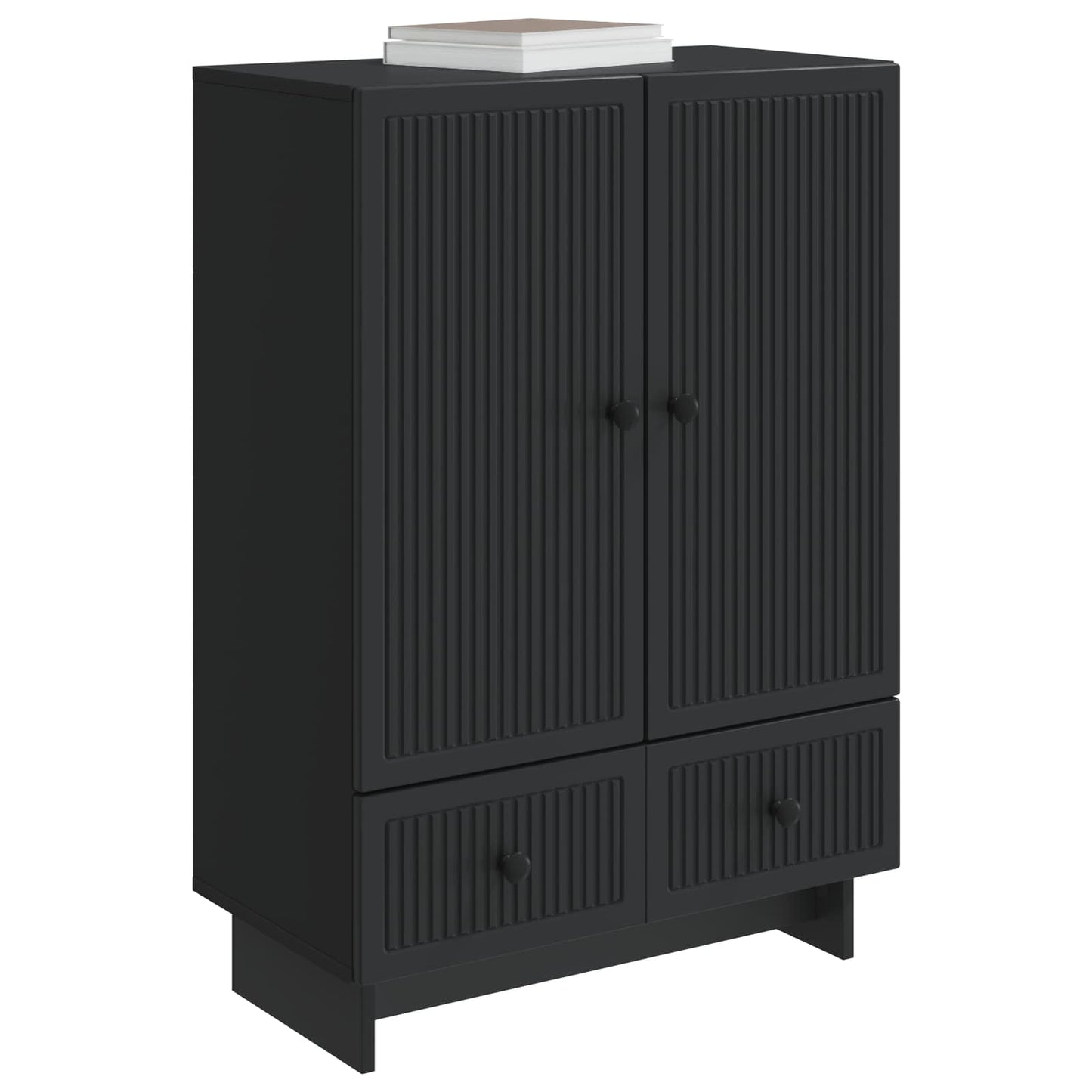 Sideboard Svart 66 x 34,5 x 95 cm Konstruerat trä