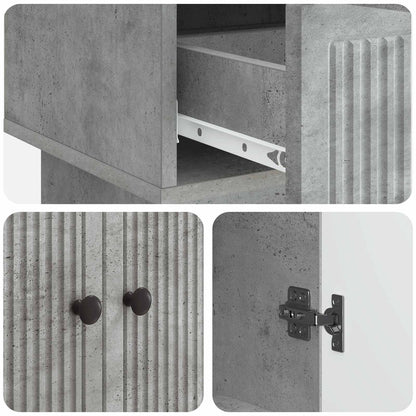 Sideboard BetongGrå 66 x 34,5 x 95 cm Konstruerat trä