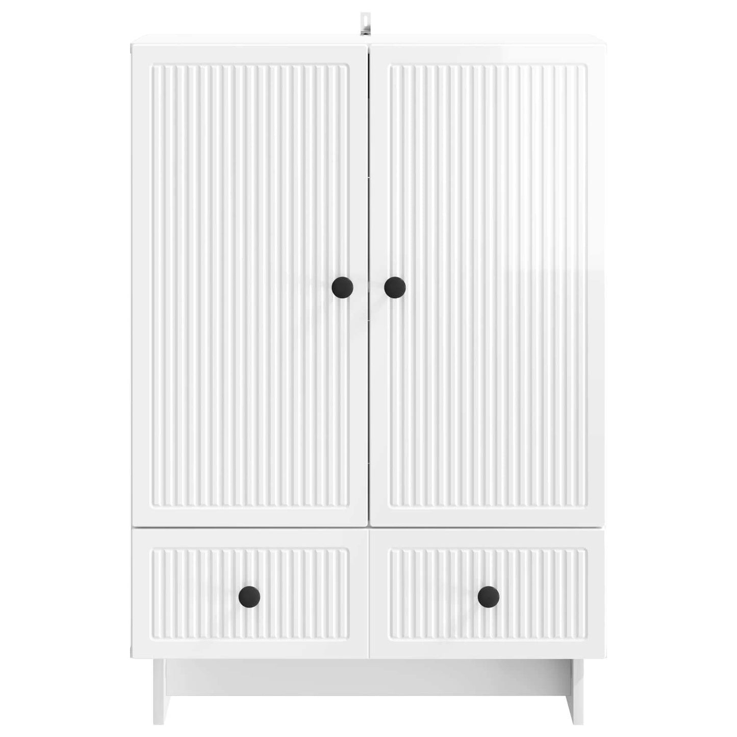 Sideboard Högblank Vit 66 x 34,5 x 95 cm Konstruerat trä