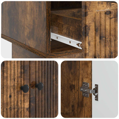 Sideboard Rökt Ek 66 x 34,5 x 95 cm Konstruerat trä