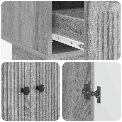 Sideboard Grå Sonoma 66 x 34,5 x 95 cm Konstruerat trä