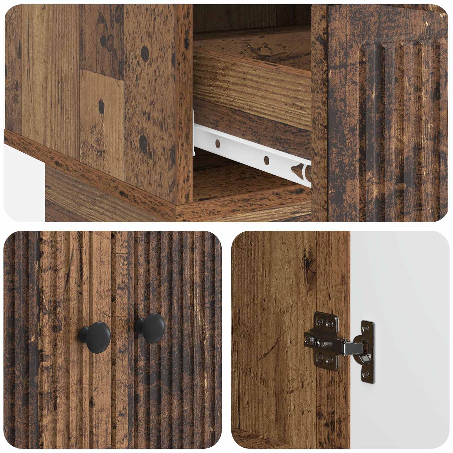 Sideboard Gammalt trä 66 x 34,5 x 95 cm Konstruerat trä