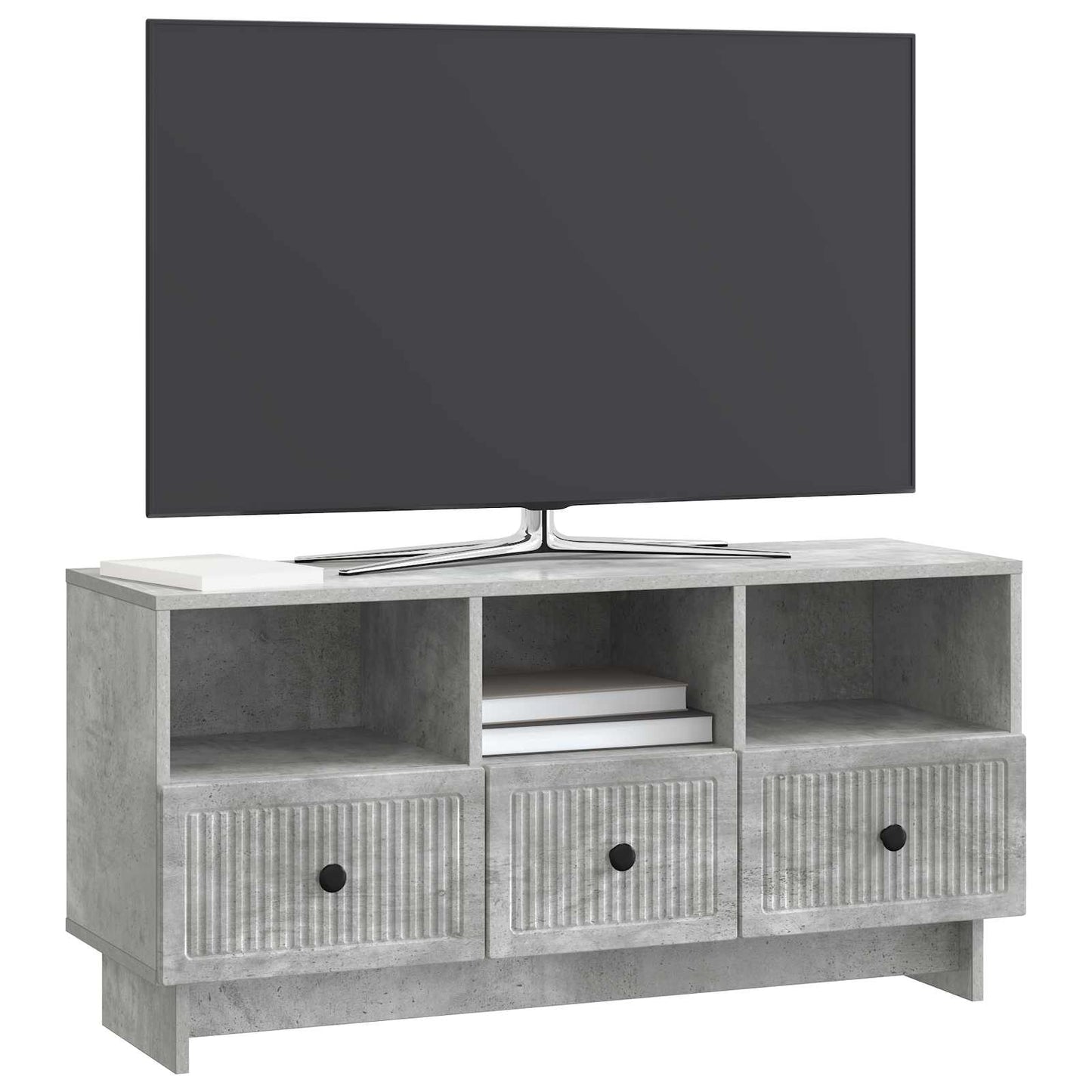 TV-Möbel Betonggrå TV-skåp med låda 102 x 34,5 x 50 cm