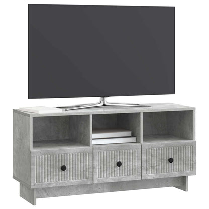 TV-Möbel Betonggrå TV-skåp med låda 102 x 34,5 x 50 cm