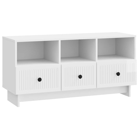 TV-Möbel Högglans Vit TV-skåp 102 x 34,5 x 50 cm