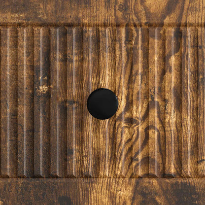 TV-Möbel Rökfärgad Ek TV-skåp med låda 102 x 34,5 x 50 cm