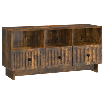 TV-Möbel Rökfärgad Ek TV-skåp med låda 102 x 34,5 x 50 cm