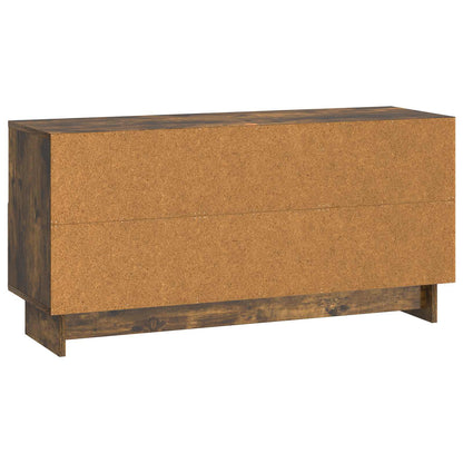 TV-Möbel Rökfärgad Ek TV-skåp med låda 102 x 34,5 x 50 cm