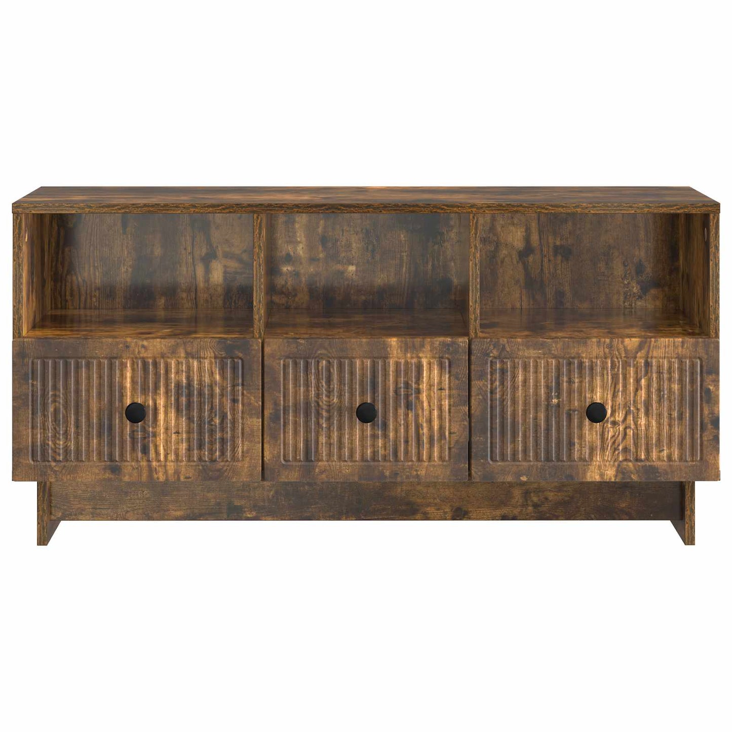 TV-Möbel Rökfärgad Ek TV-skåp med låda 102 x 34,5 x 50 cm
