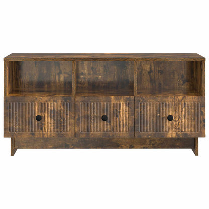 TV-Möbel Rökfärgad Ek TV-skåp med låda 102 x 34,5 x 50 cm