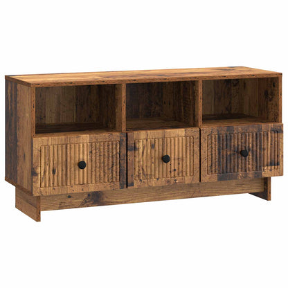 TV-Möbel Äldrat Trä TV-skåp med låda 102 x 34,5 x 50 cm