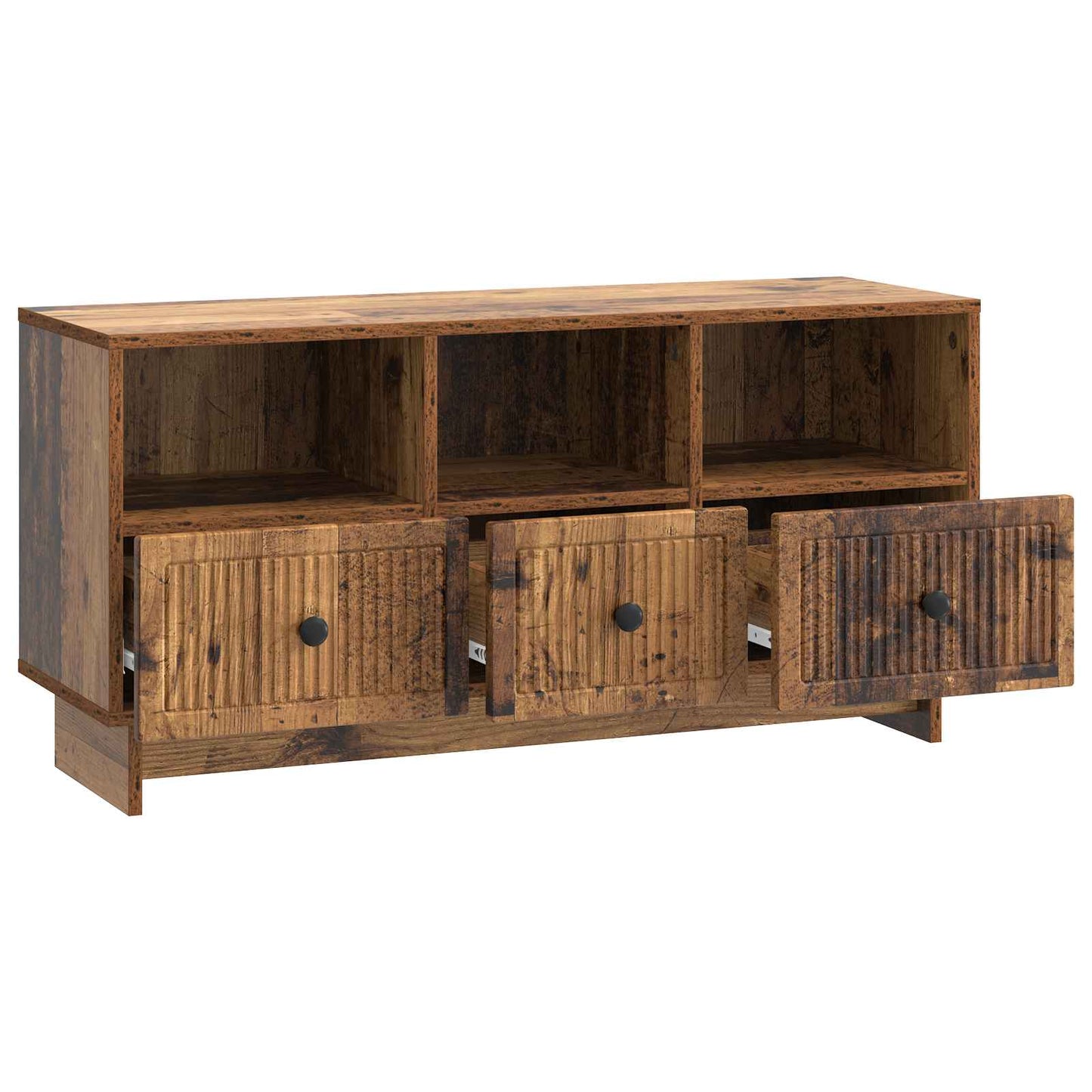 TV-Möbel Äldrat Trä TV-skåp med låda 102 x 34,5 x 50 cm
