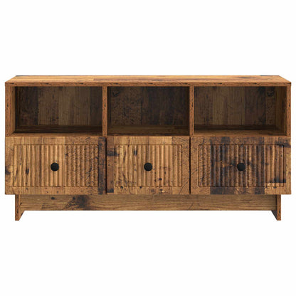 TV-Möbel Äldrat Trä TV-skåp med låda 102 x 34,5 x 50 cm