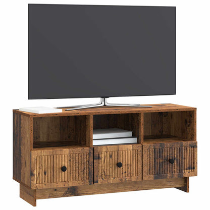TV-Möbel Äldrat Trä TV-skåp med låda 102 x 34,5 x 50 cm