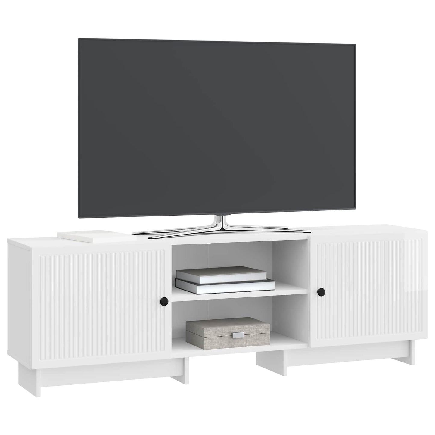 TV-skåp Högblank Vit 150 x 31 x 50 cm Konstruerat trä