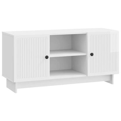 TV-skåp Högblanka vita 102 x 34,5 x 50 cm Konstruerat trä