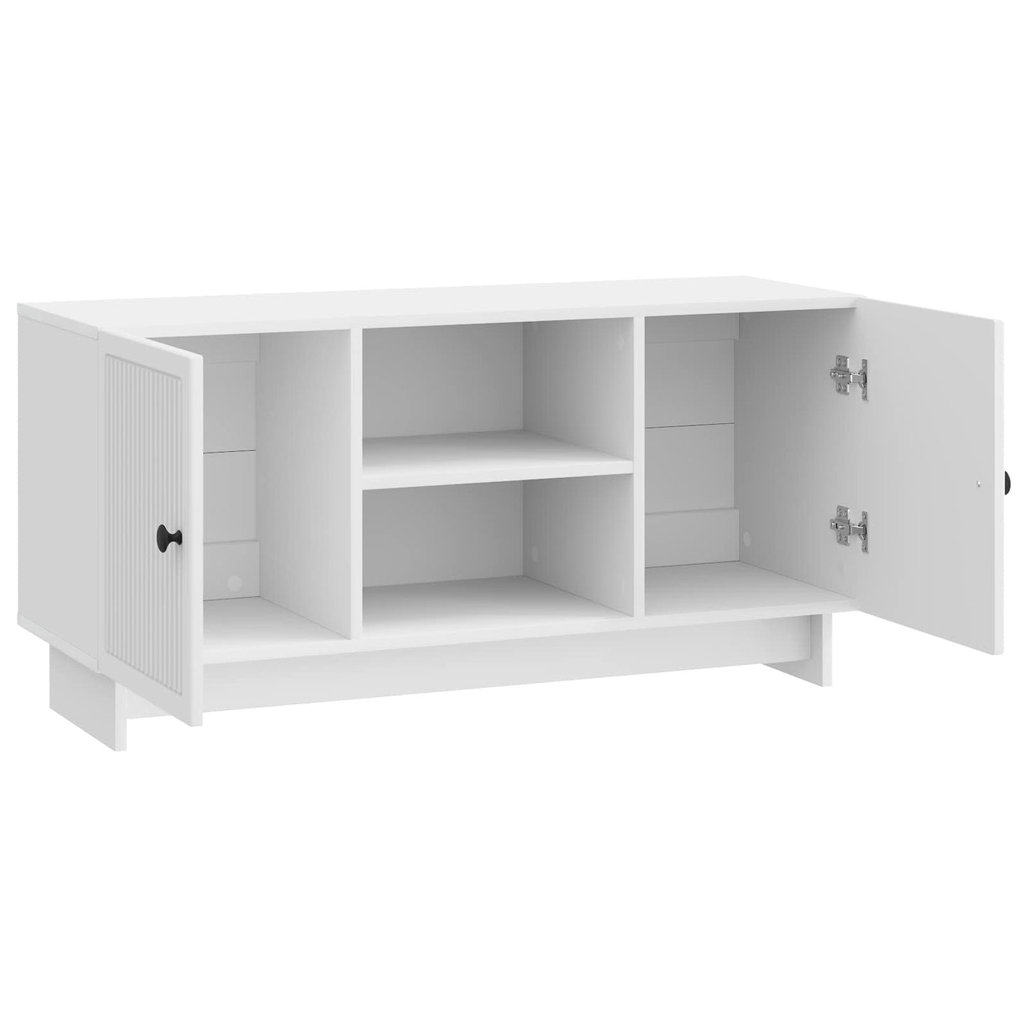 TV-skåp Högblanka vita 102 x 34,5 x 50 cm Konstruerat trä