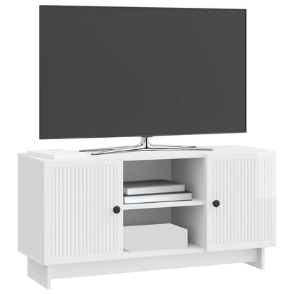 TV-skåp Högblanka vita 102 x 34,5 x 50 cm Konstruerat trä