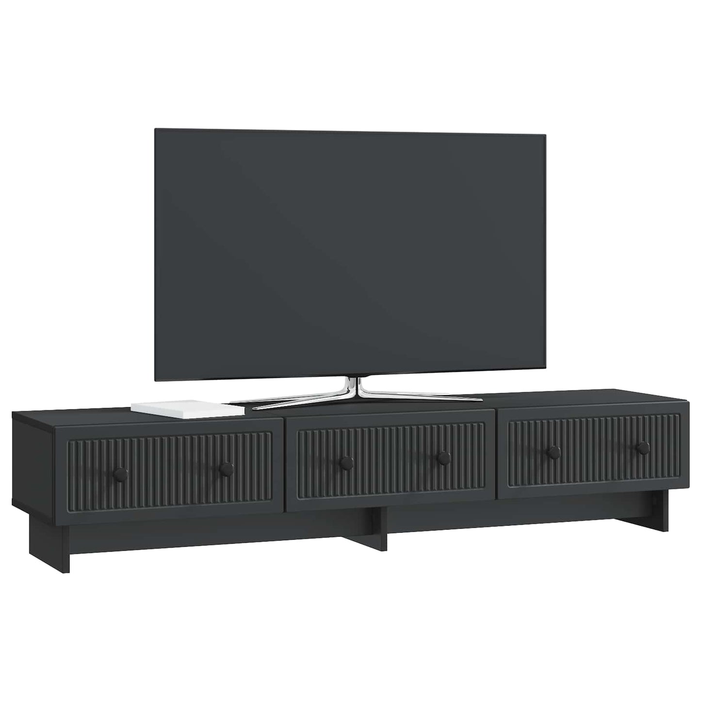 TV-skåp med låda Svart 147 x 34,5 x 30 cm Konstruerat trä