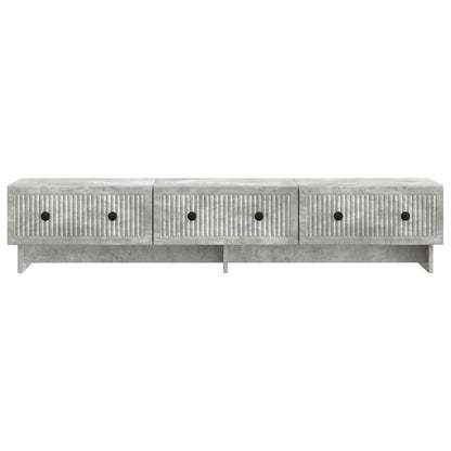 TV-skåp med låda Betonggrå 147 x 34,5 x 30 cm Konstruerat trä