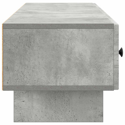 TV-skåp med låda Betonggrå 147 x 34,5 x 30 cm Konstruerat trä