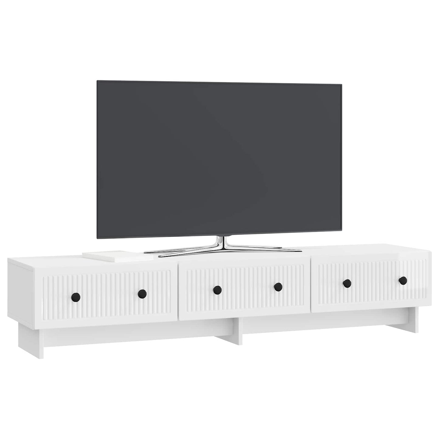 TV-skåp Vit högglans 147 x 34,5 x 30 cm Konstruerat trä