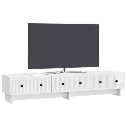 TV-skåp Vit högglans 147 x 34,5 x 30 cm Konstruerat trä