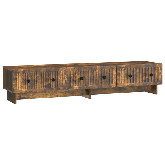 TV-skåp med låda Rökt ek 147 x 34,5 x 30 cm Konstruerat trä