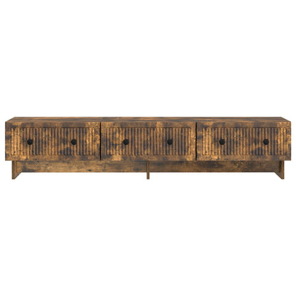 TV-skåp med låda Rökt ek 147 x 34,5 x 30 cm Konstruerat trä