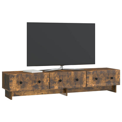 TV-skåp med låda Rökt ek 147 x 34,5 x 30 cm Konstruerat trä