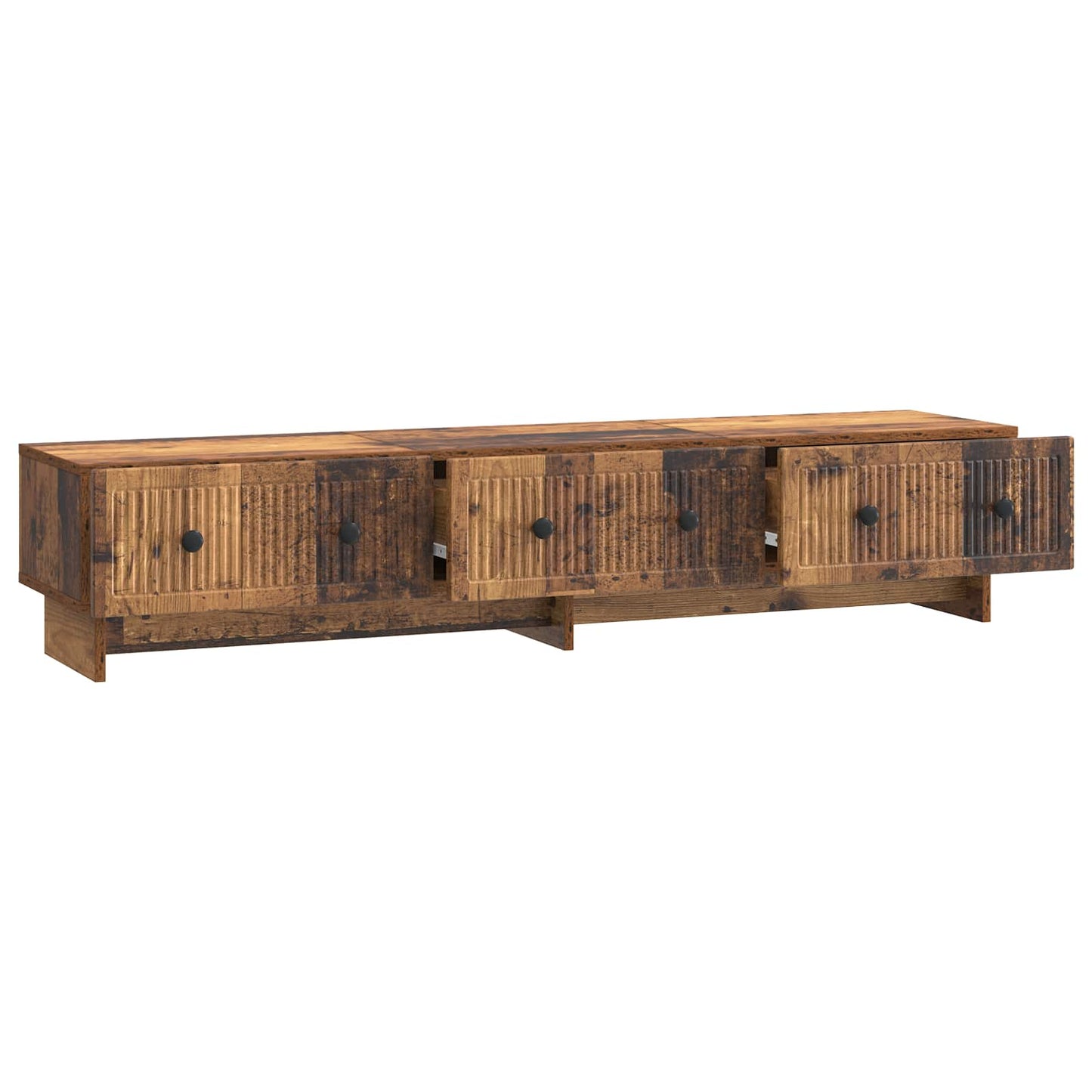 TV-skåp med låda Gammalt trä 147 x 34,5 x 30 cm Konstruerat trä