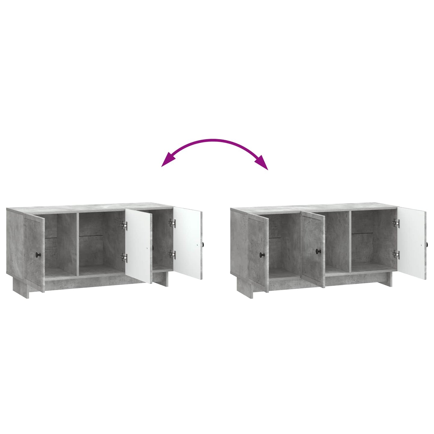 TV-skåp Betonggrå 99 x 34,5 x 50 cm Konstruerat trä