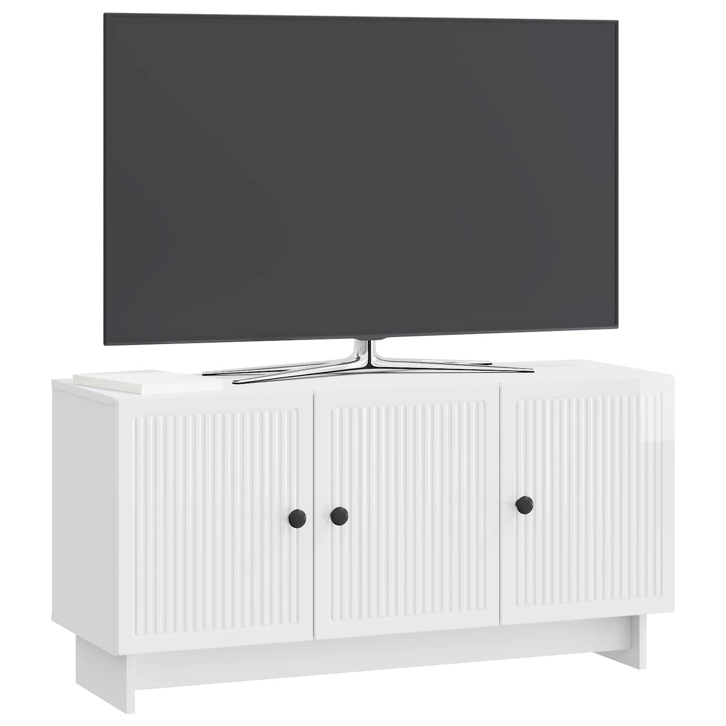 TV-skåp Vit högglans 99 x 34,5 x 50 cm Konstruerat trä